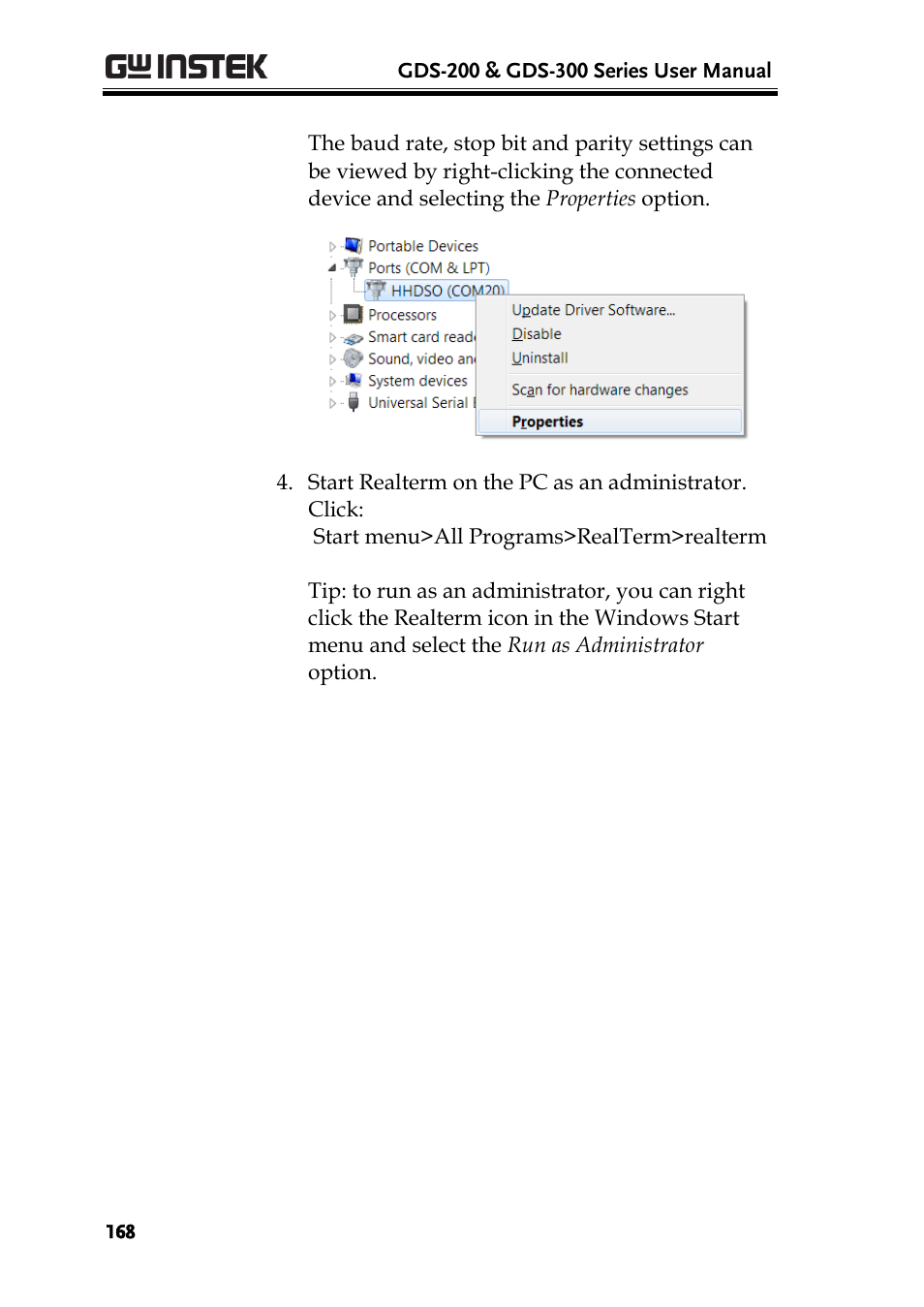 GW Instek GDS-200 Series User Manual User Manual | Page 168 / 188