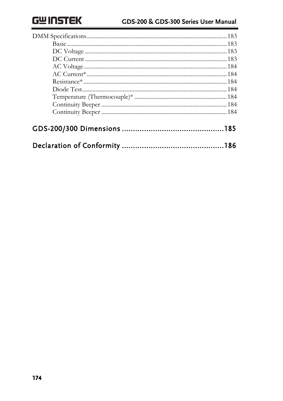 GW Instek GDS-200 Series User Manual User Manual | Page 174 / 188