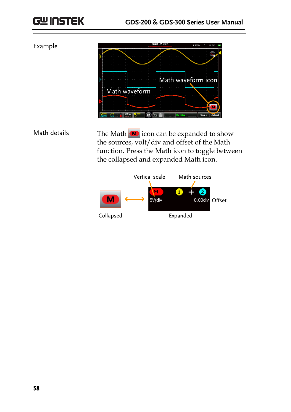 GW Instek GDS-200 Series User Manual User Manual | Page 58 / 188