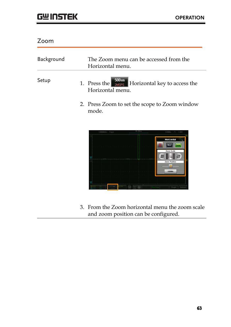 Zoom | GW Instek GDS-200 Series User Manual User Manual | Page 63 / 188