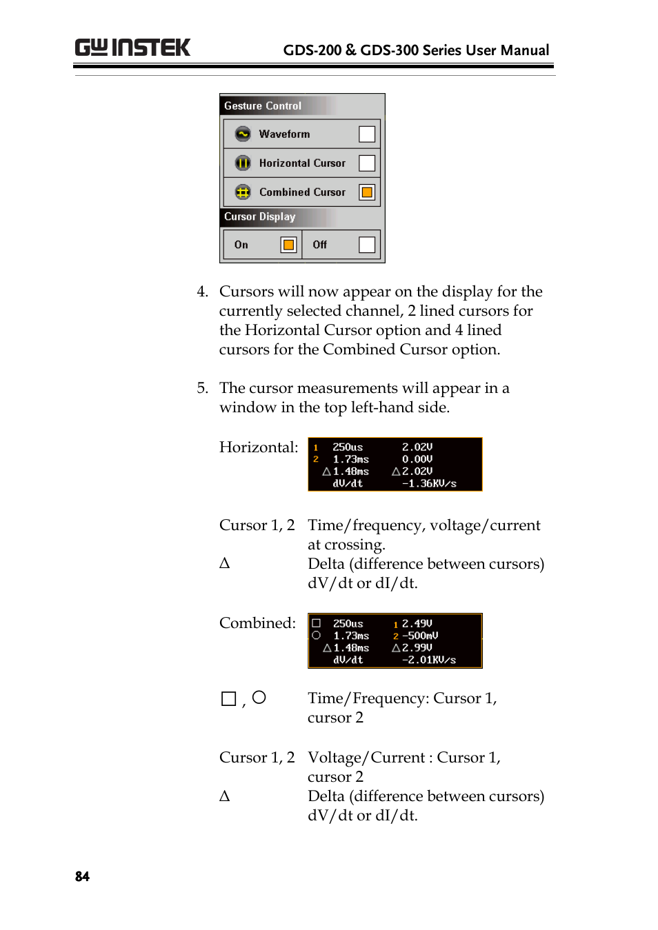 GW Instek GDS-200 Series User Manual User Manual | Page 84 / 188