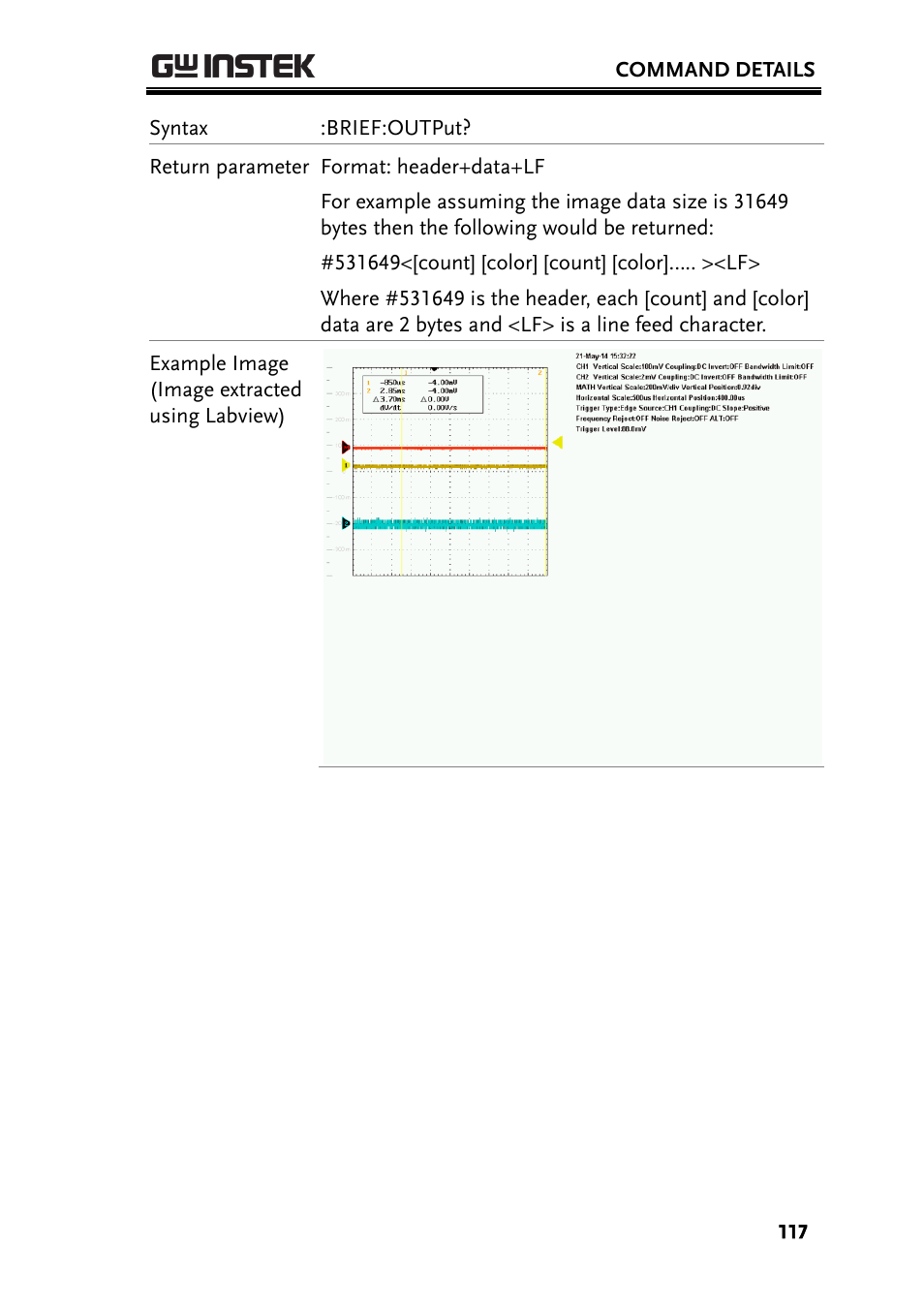 GW Instek GDS-200 Series Programming Manual User Manual | Page 117 / 139