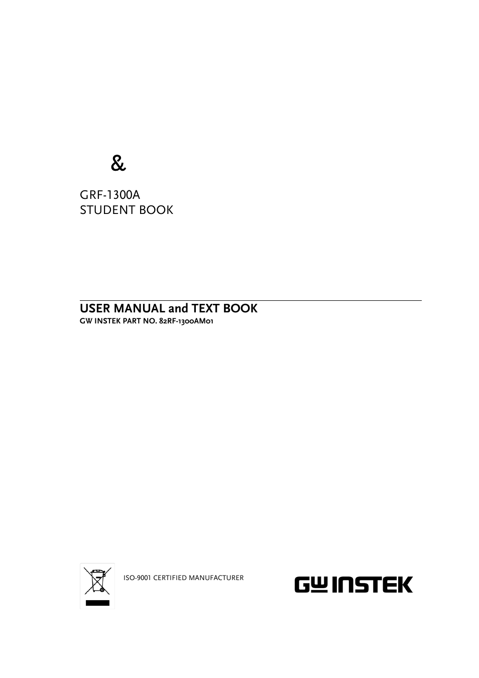 GW Instek GRF-1300A User Manual | 124 pages