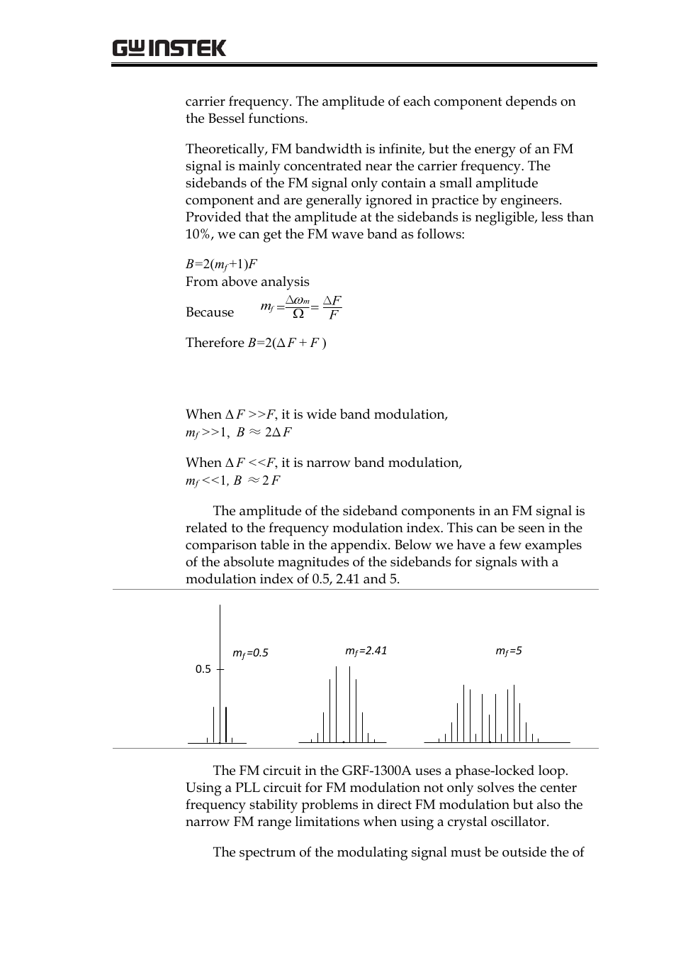Rf communication and signals experiments | GW Instek GRF-1300A User Manual | Page 75 / 124