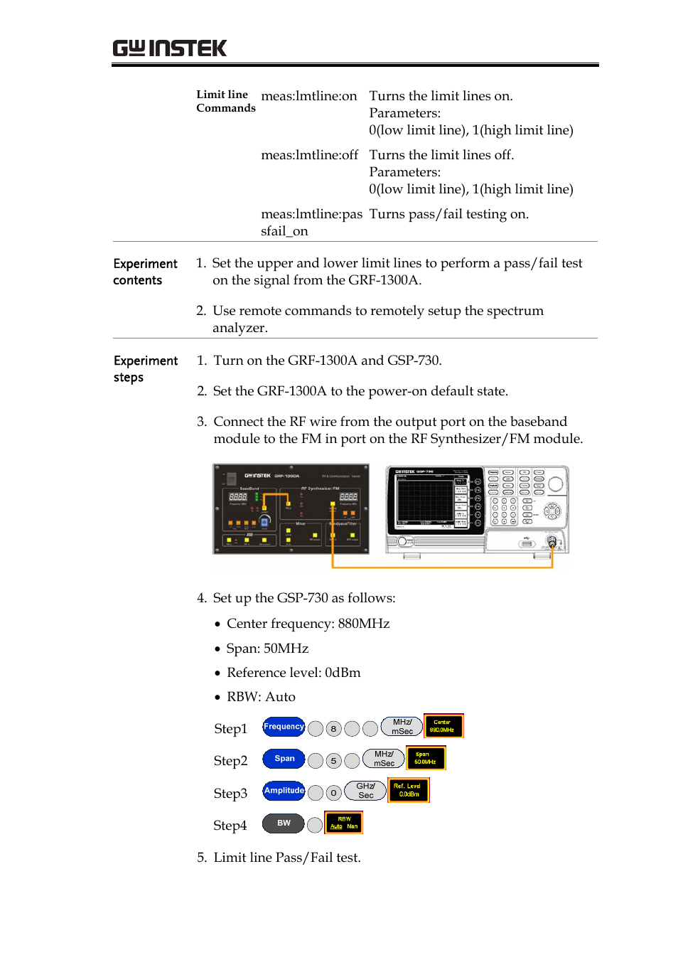 Rf communication and signals experiments | GW Instek GRF-1300A User Manual | Page 95 / 124