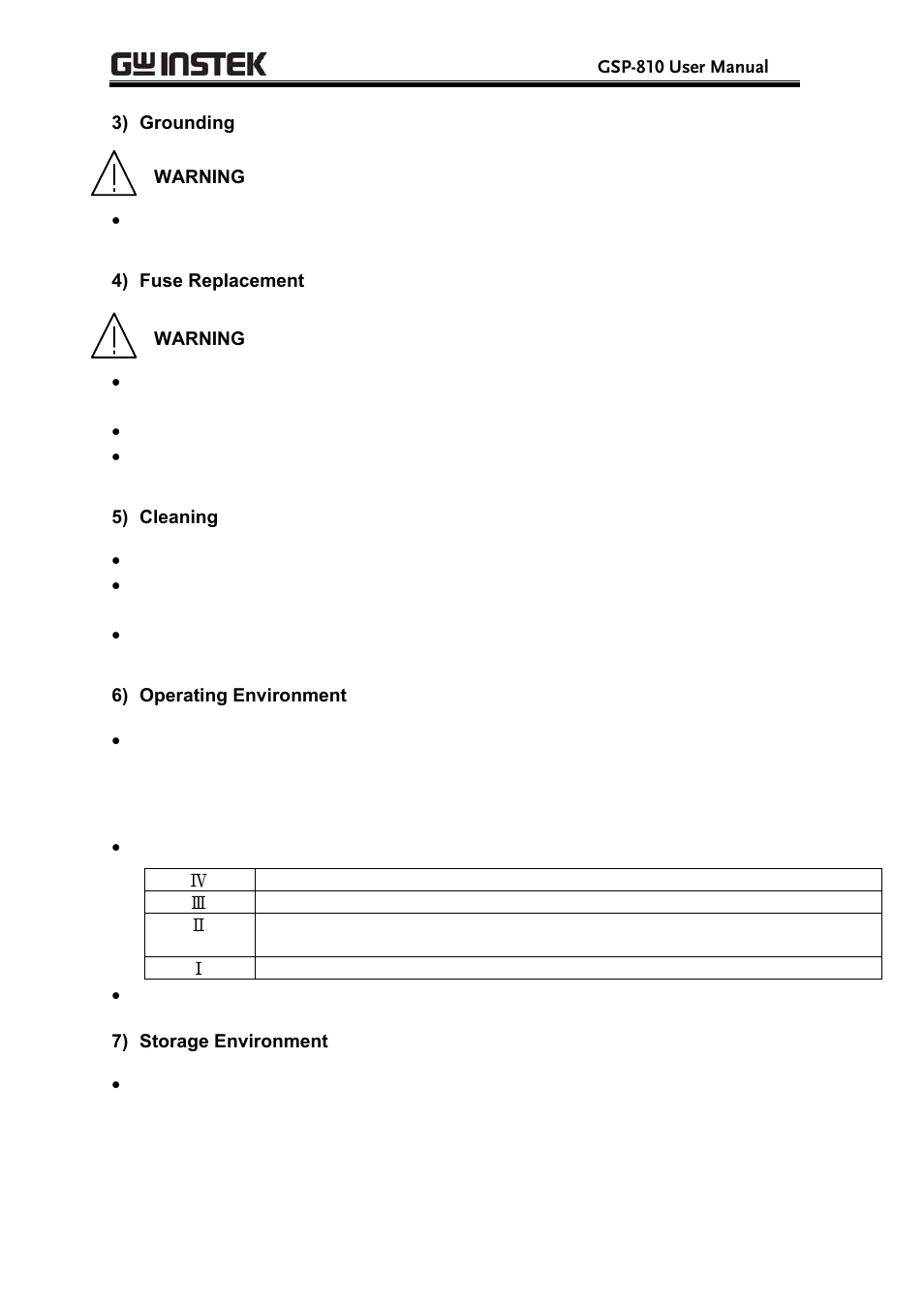 GW Instek GSP-810 User Manual User Manual | Page 8 / 40