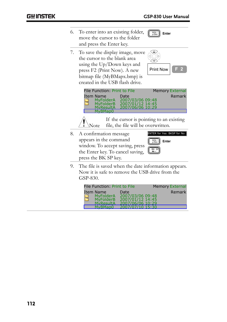 GW Instek GSP-830 User Manual User Manual | Page 112 / 181