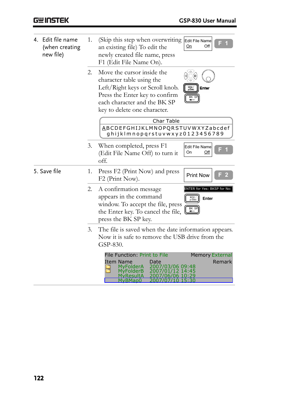 GW Instek GSP-830 User Manual User Manual | Page 122 / 181