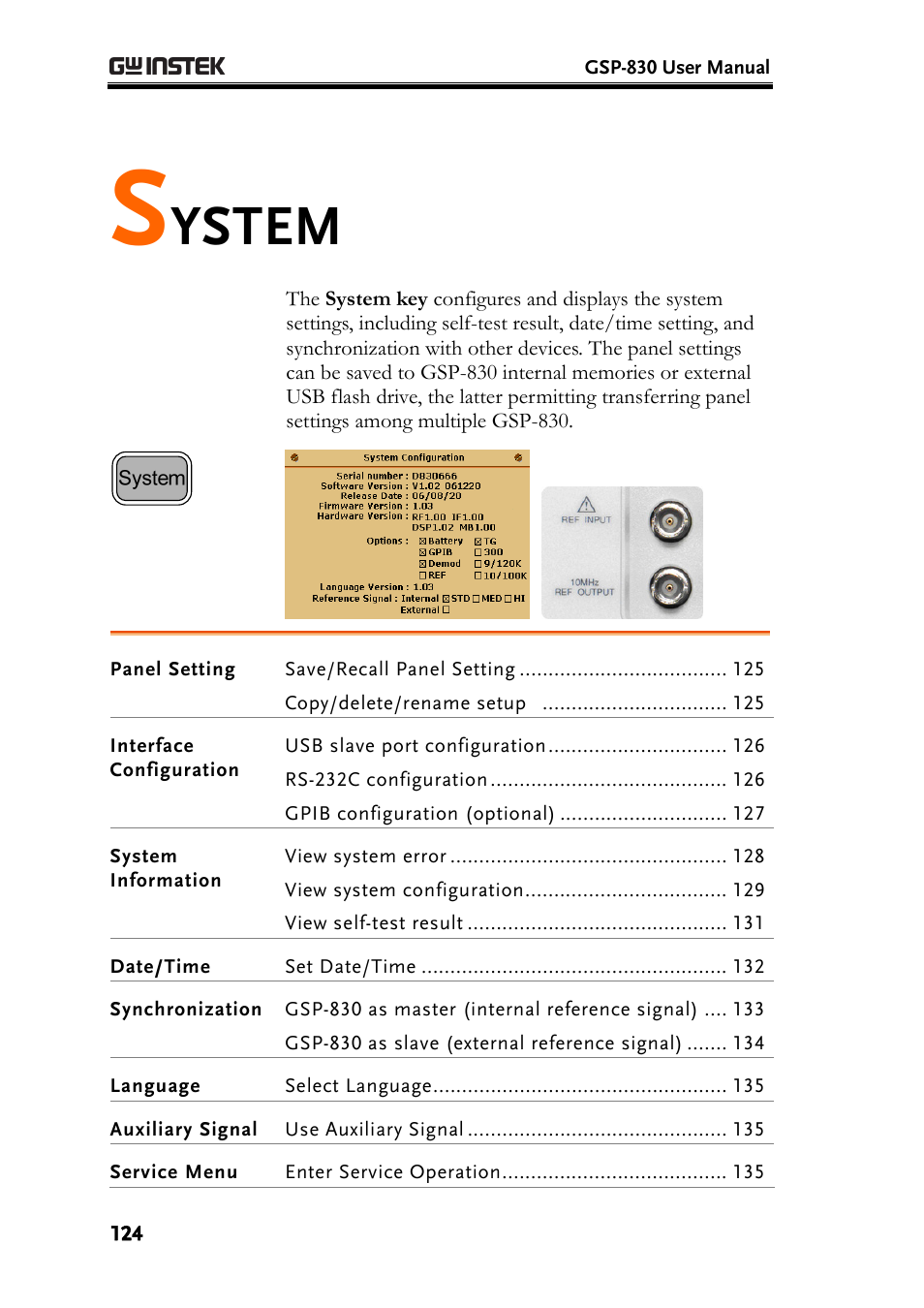 Ystem | GW Instek GSP-830 User Manual User Manual | Page 124 / 181