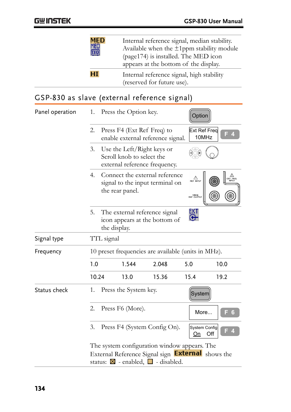 Gsp-830 as slave (external reference signal) | GW Instek GSP-830 User Manual User Manual | Page 134 / 181