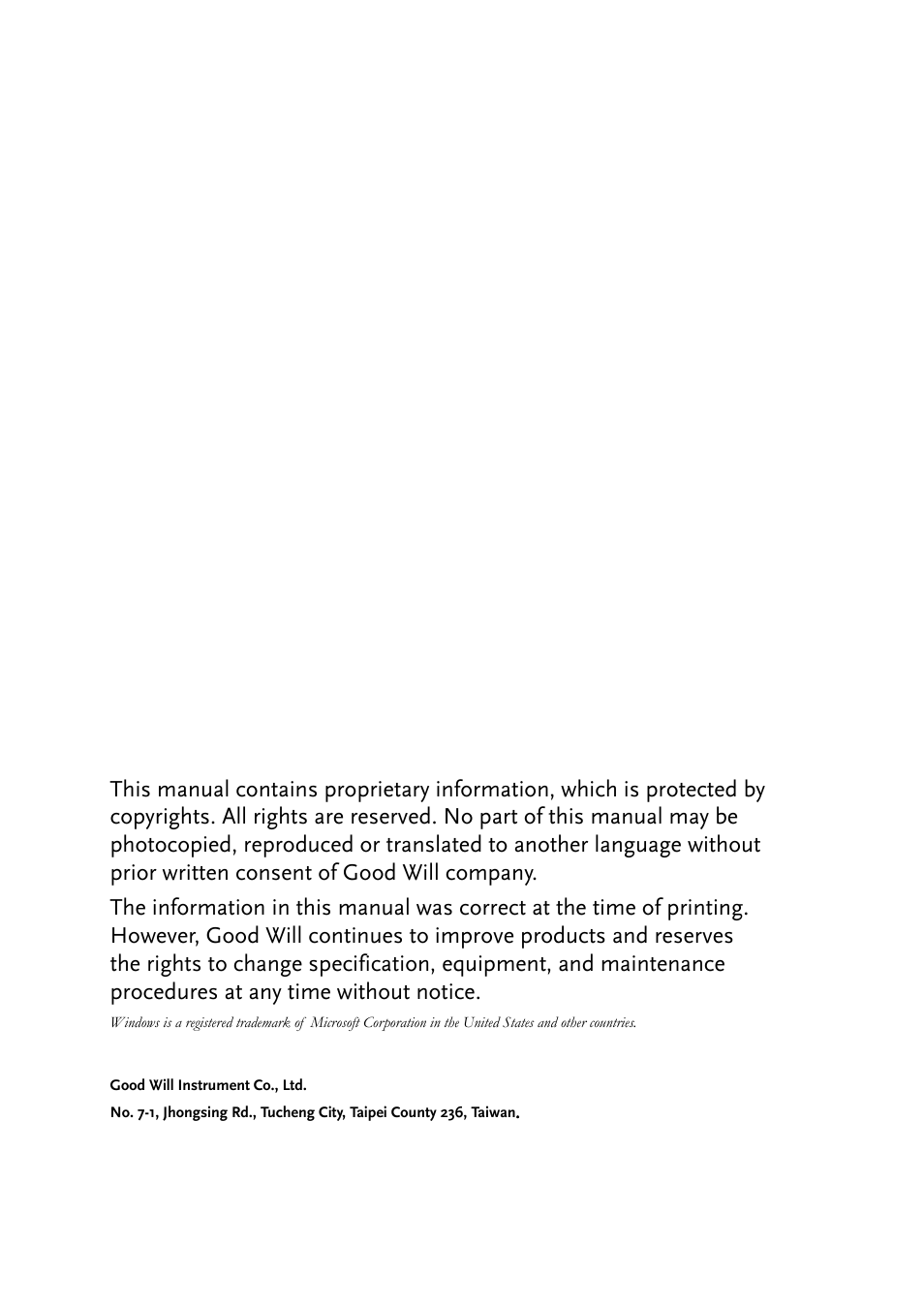 GW Instek GSP-830 User Manual User Manual | Page 2 / 181