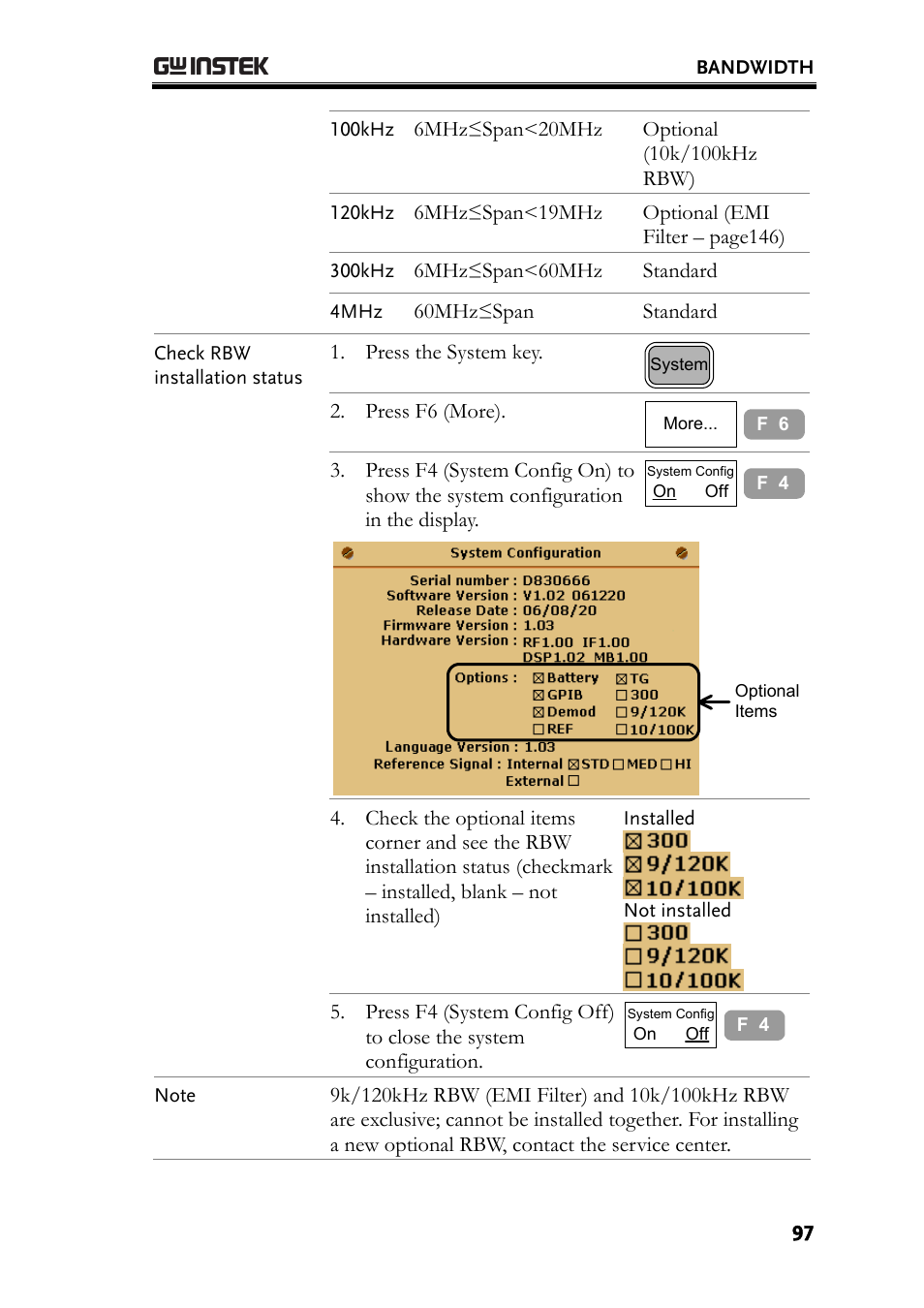 GW Instek GSP-830 User Manual User Manual | Page 97 / 181