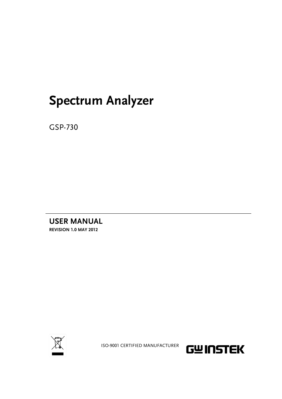 GW Instek GSP-730 User Manual User Manual | 114 pages