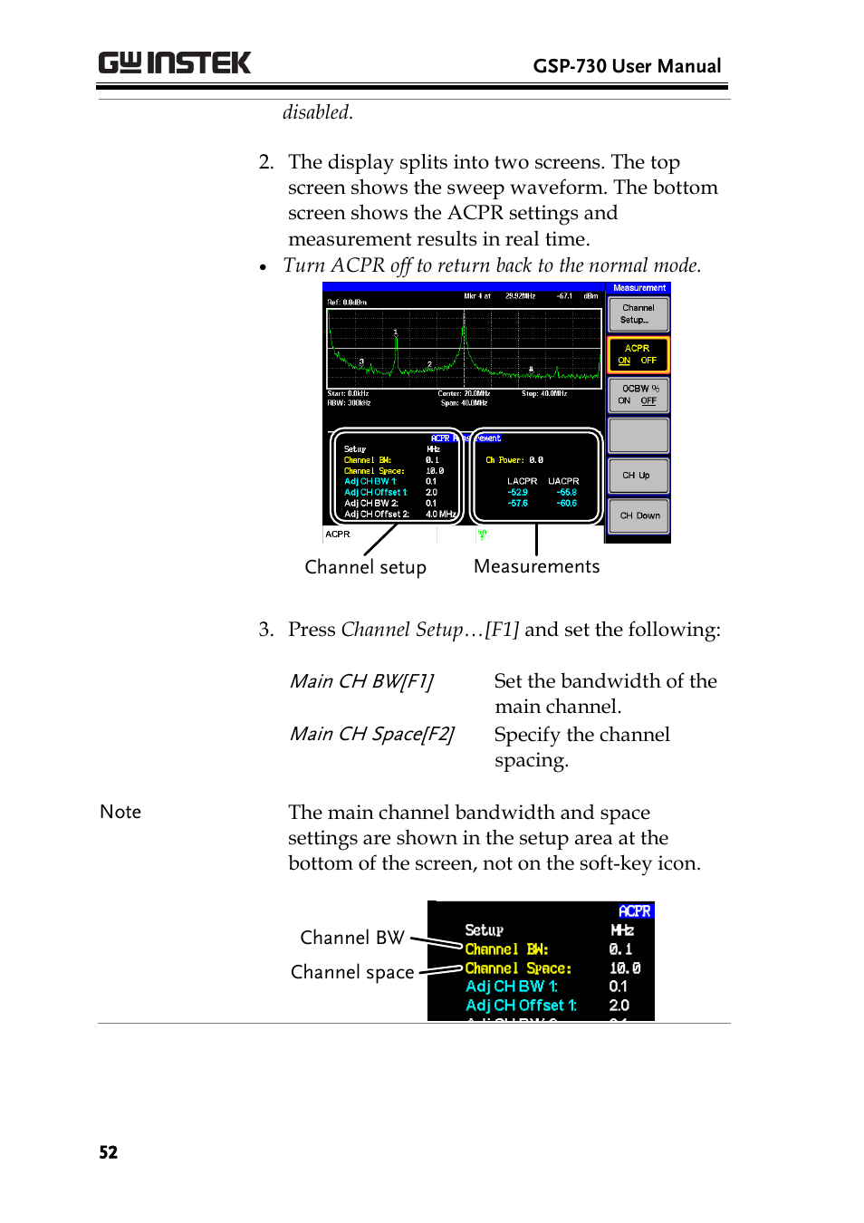 GW Instek GSP-730 User Manual User Manual | Page 54 / 114