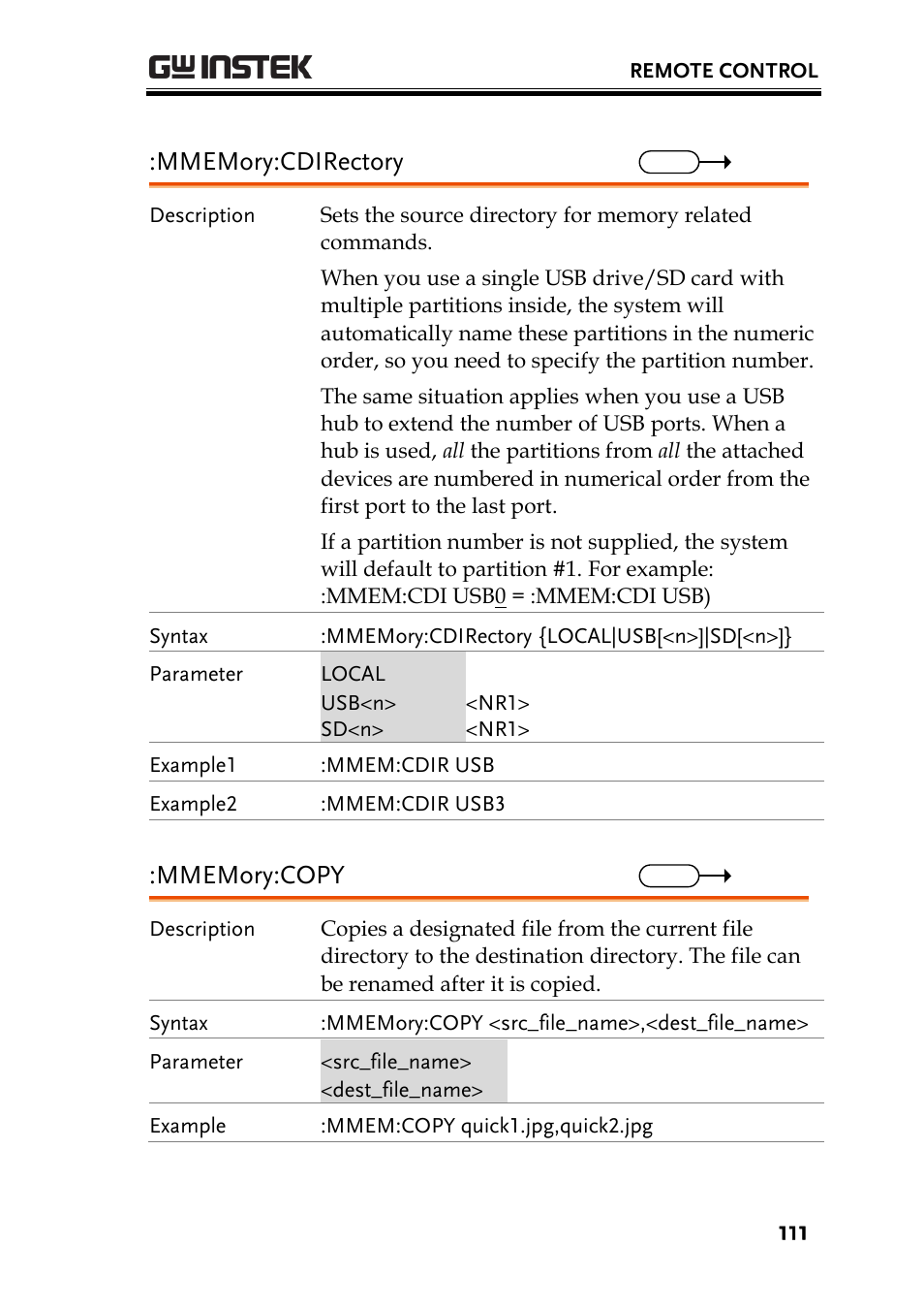 GW Instek GSP-930 Programming Manual User Manual | Page 113 / 195