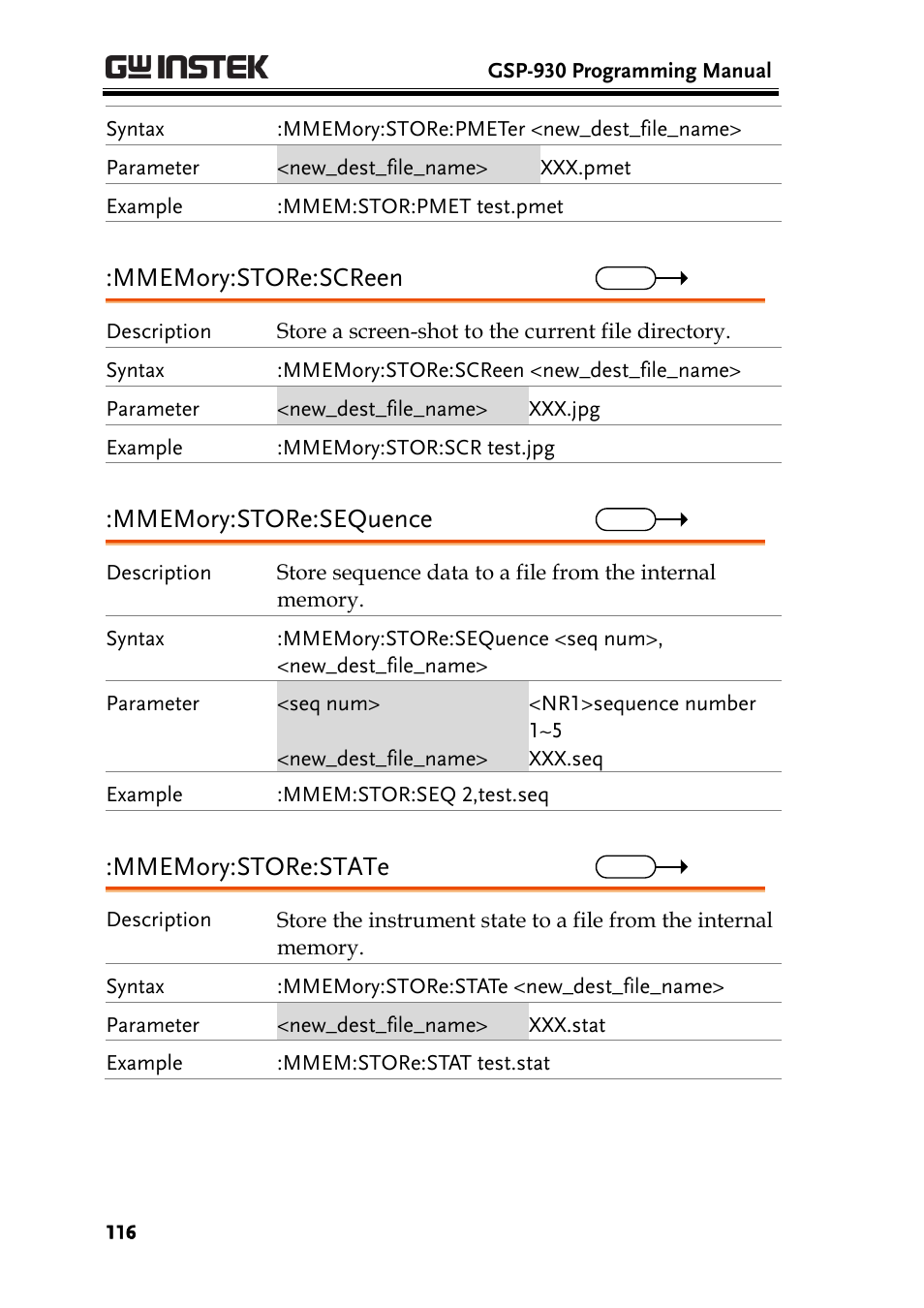 GW Instek GSP-930 Programming Manual User Manual | Page 118 / 195