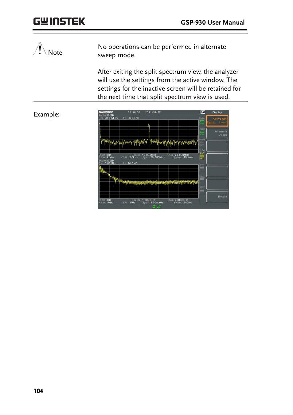 GW Instek GSP-930 User Manual User Manual | Page 106 / 255