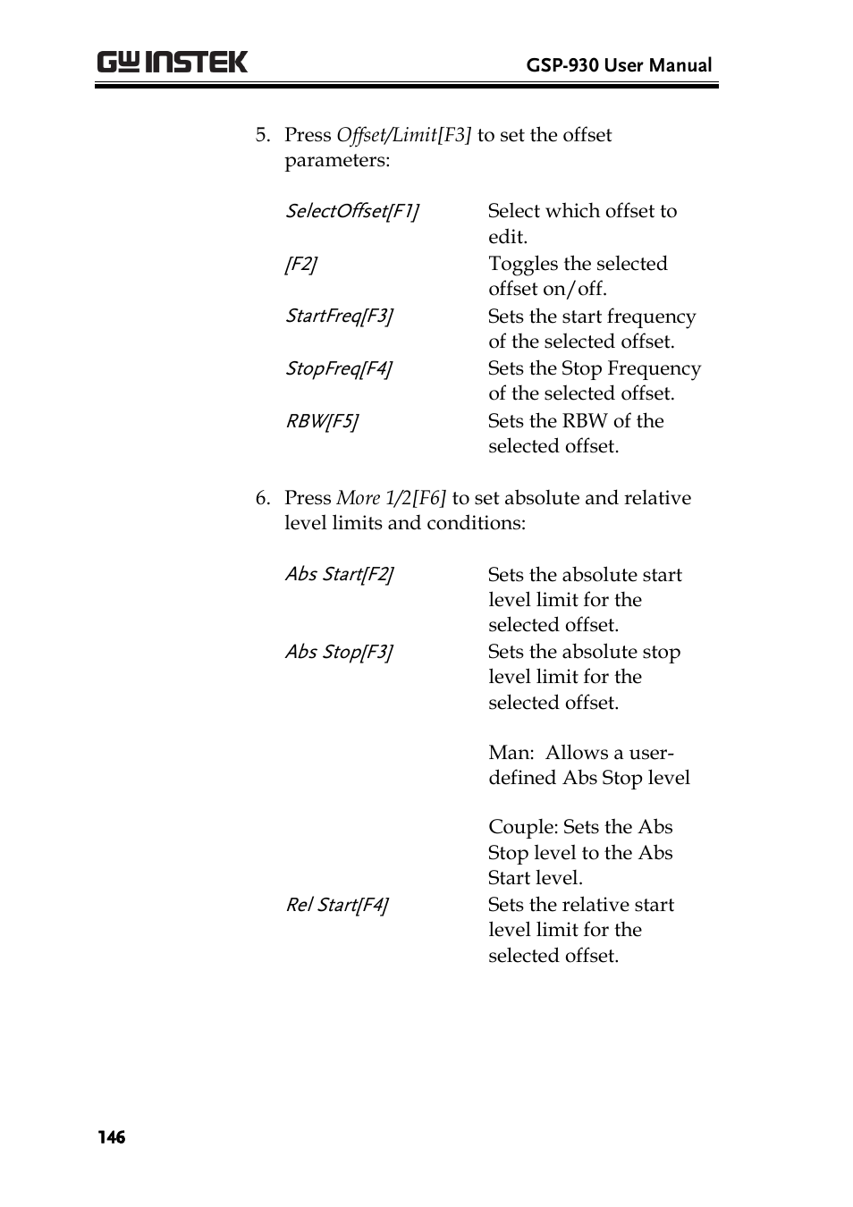 GW Instek GSP-930 User Manual User Manual | Page 148 / 255