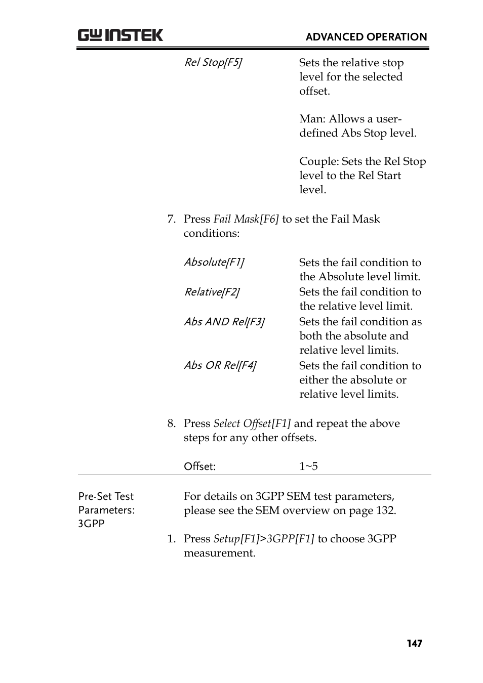 GW Instek GSP-930 User Manual User Manual | Page 149 / 255