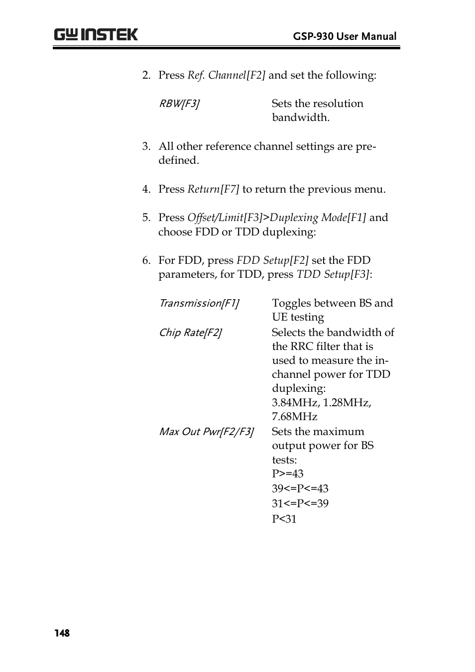 GW Instek GSP-930 User Manual User Manual | Page 150 / 255