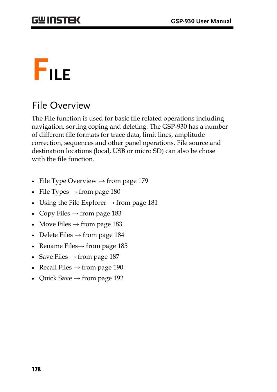 File, File overview | GW Instek GSP-930 User Manual User Manual | Page 180 / 255