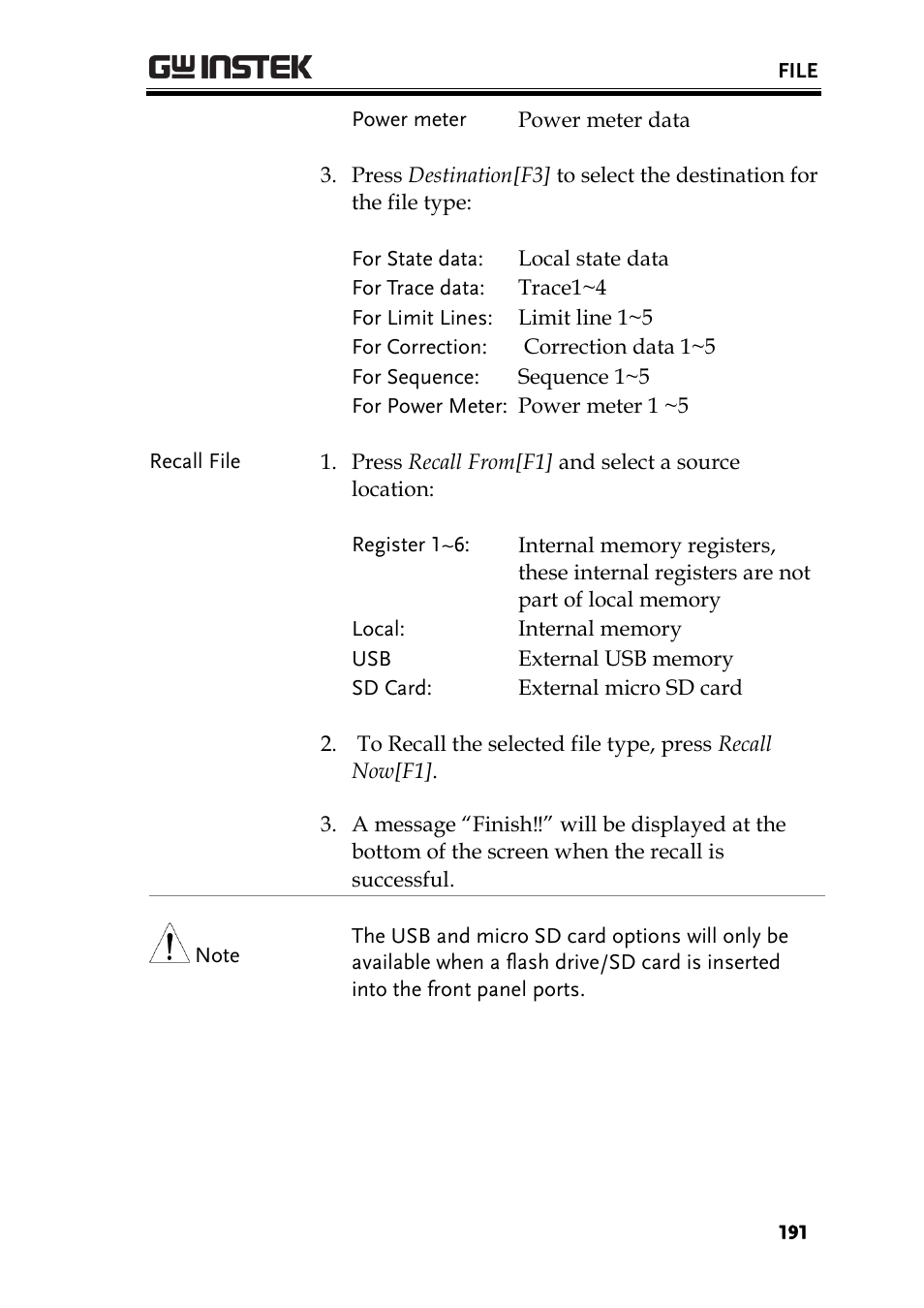 GW Instek GSP-930 User Manual User Manual | Page 193 / 255