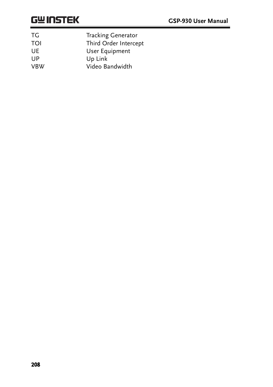 GW Instek GSP-930 User Manual User Manual | Page 210 / 255