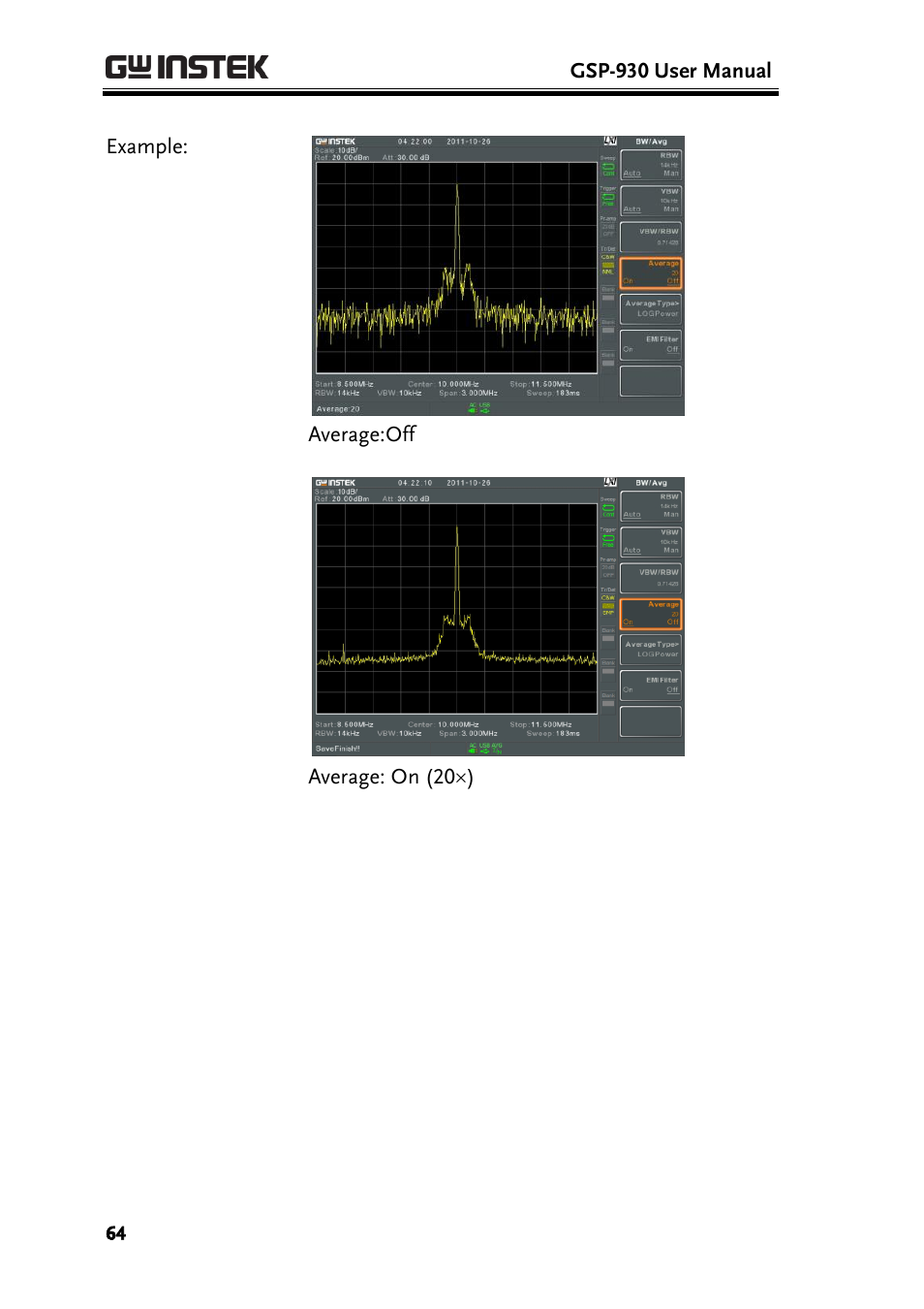 GW Instek GSP-930 User Manual User Manual | Page 66 / 255