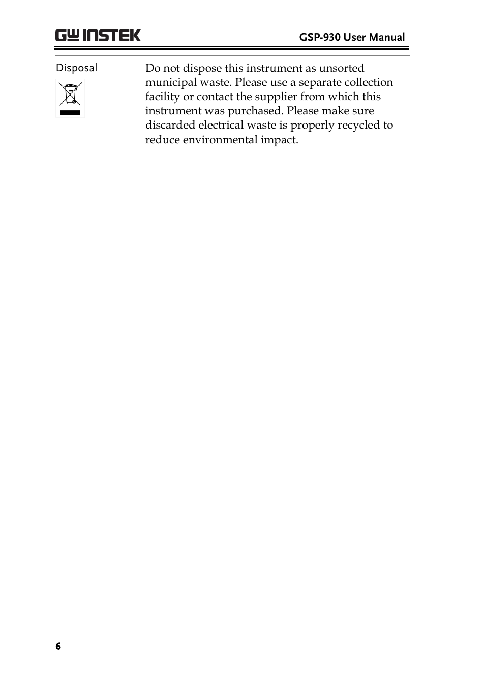 GW Instek GSP-930 User Manual User Manual | Page 8 / 255