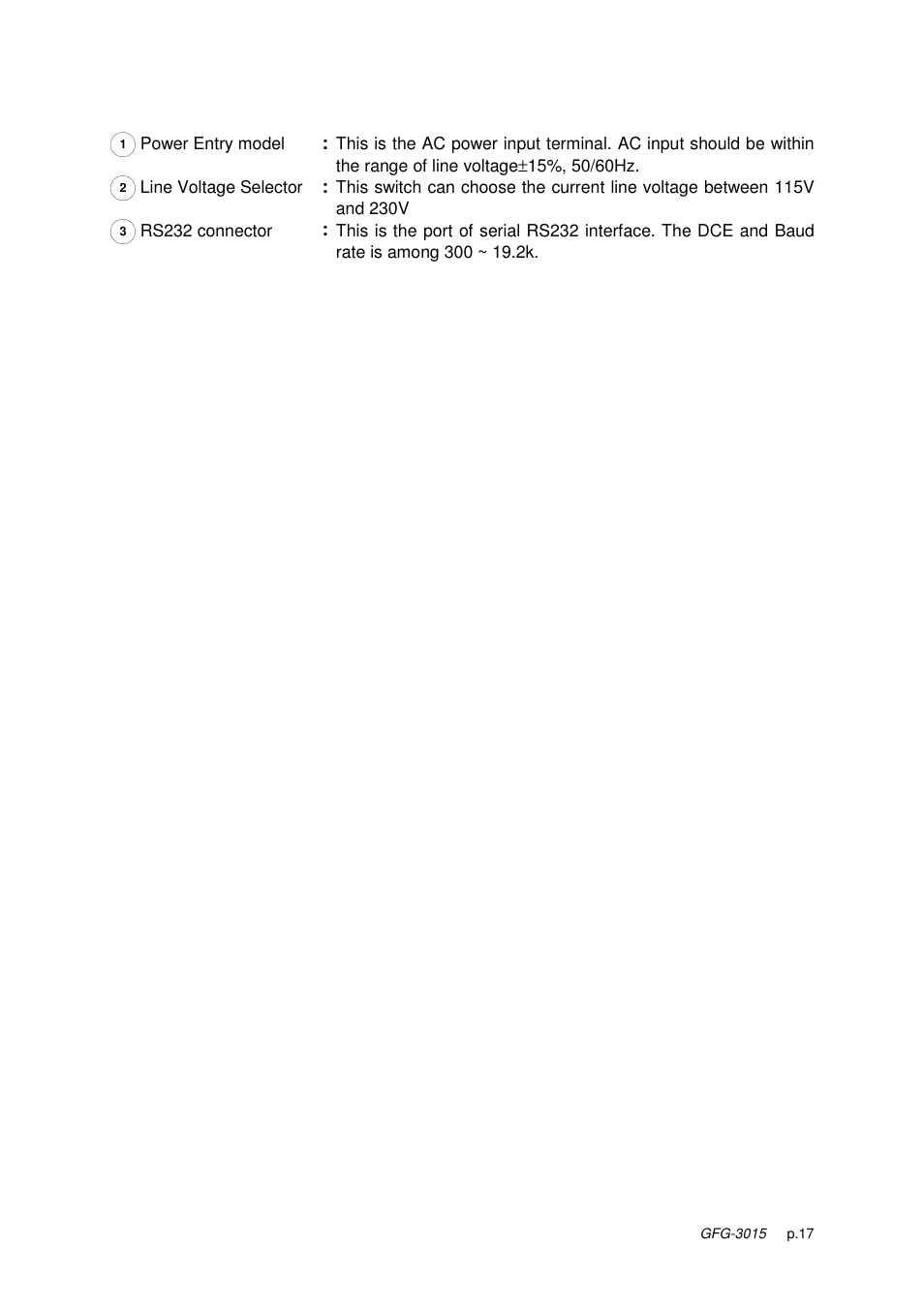 GW Instek GFG-3015 User Manual | Page 21 / 55