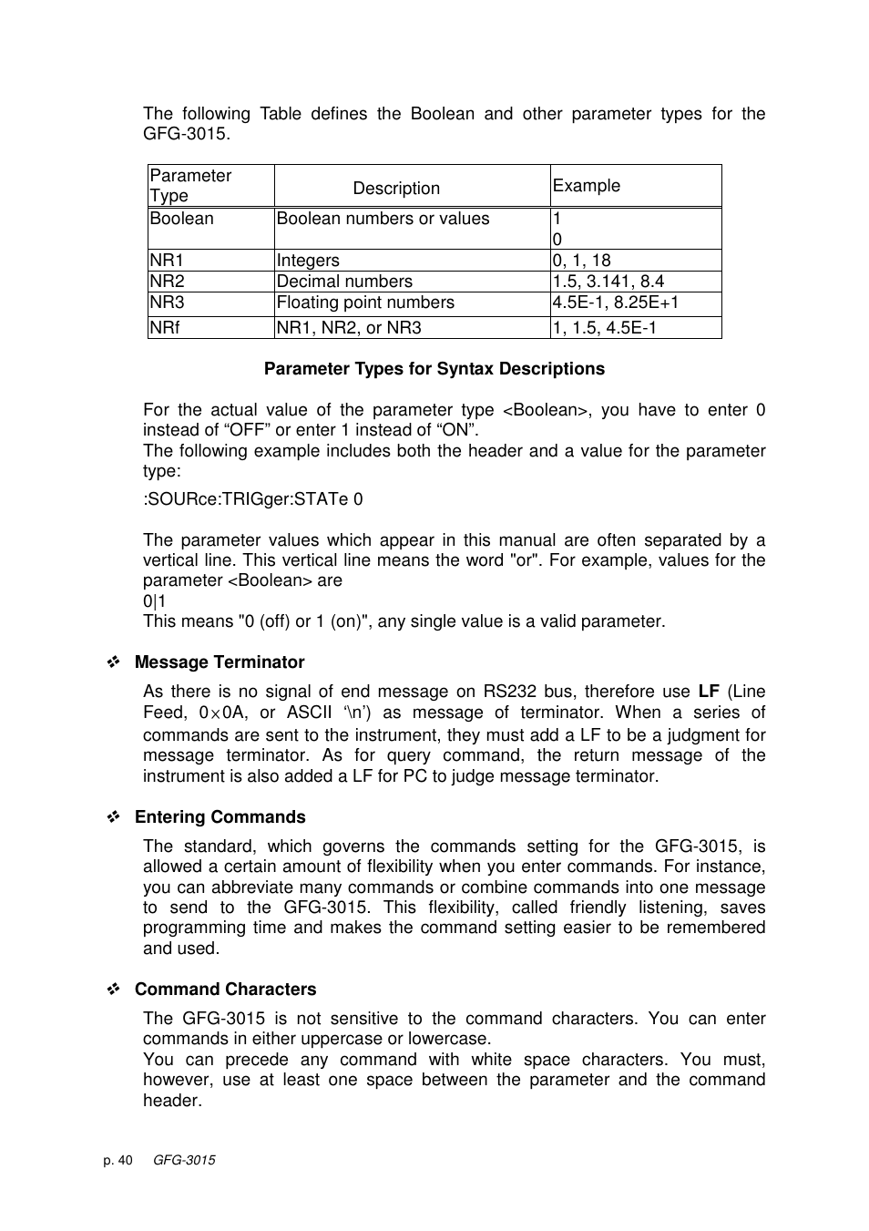 GW Instek GFG-3015 User Manual | Page 44 / 55