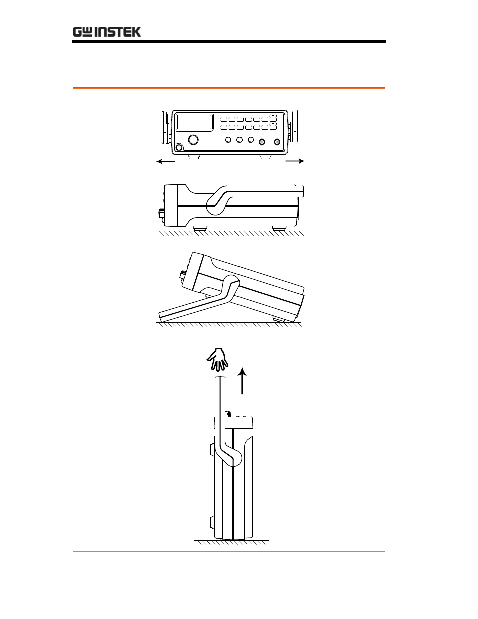 Set up, Tilt stand | GW Instek SFG-1000 Series User Manual | Page 16 / 41