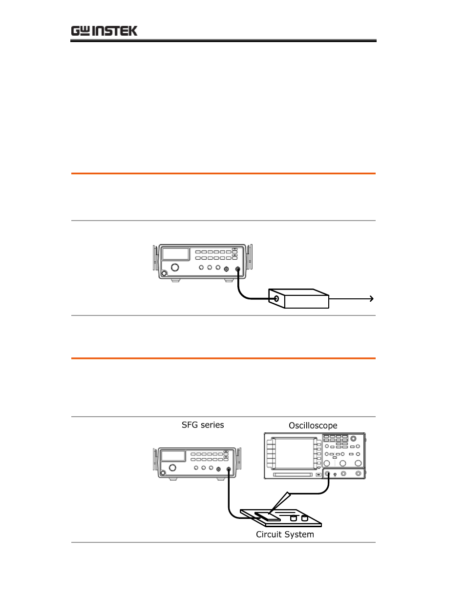 Pplication examples, Reference signal for pll system, Trouble-shooting signal source | GW Instek SFG-1000 Series User Manual | Page 28 / 41