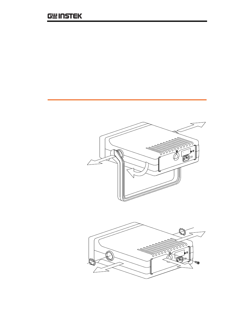 Ppendix, Fuse replacement, Appendix | Take off the handle, Take off the cover | GW Instek SFG-1000 Series User Manual | Page 35 / 41