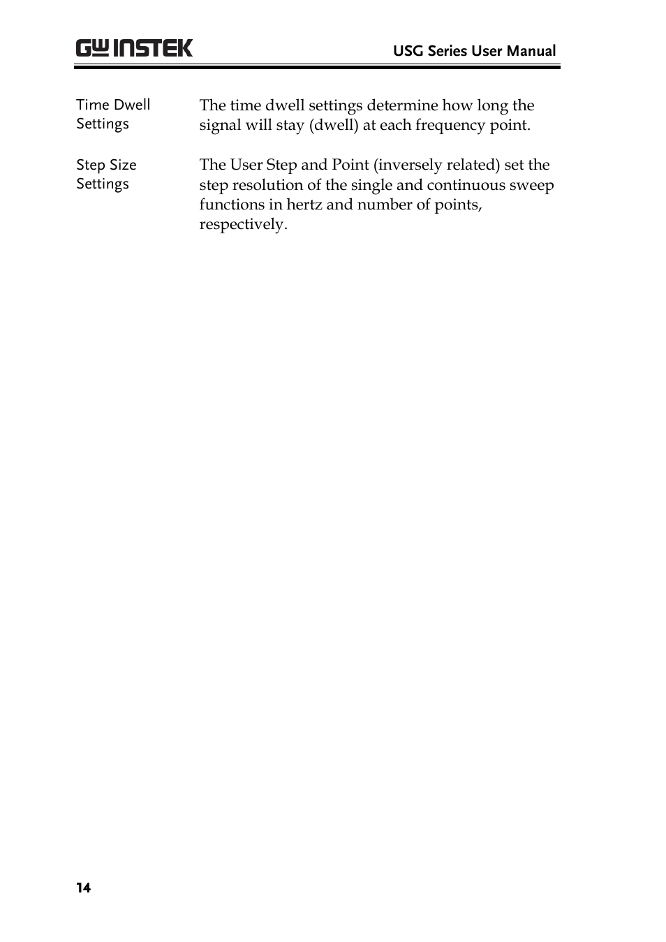 GW Instek USG-Series User Manual User Manual | Page 16 / 51
