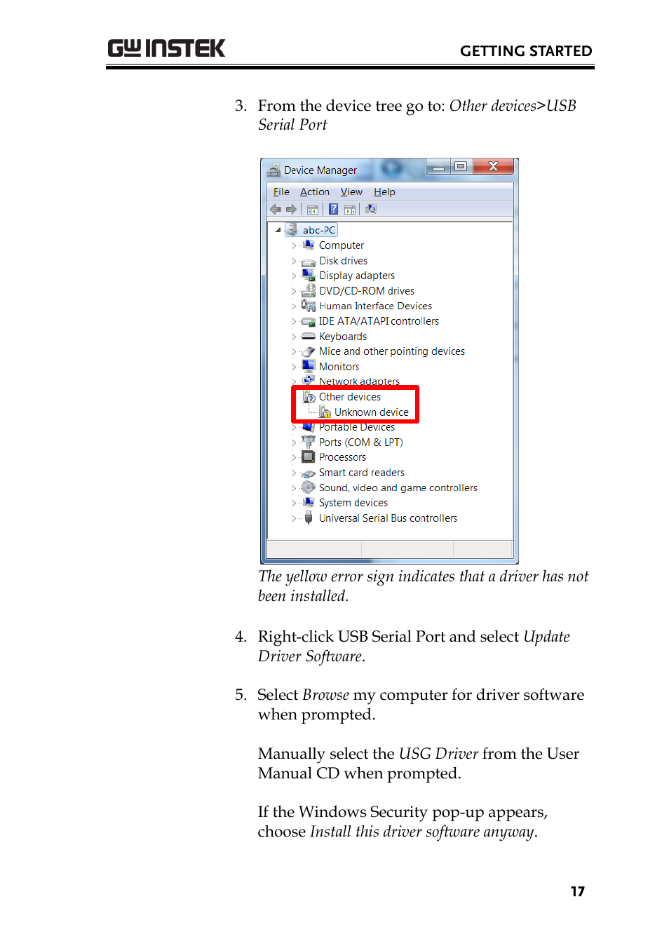 GW Instek USG-Series User Manual User Manual | Page 19 / 51