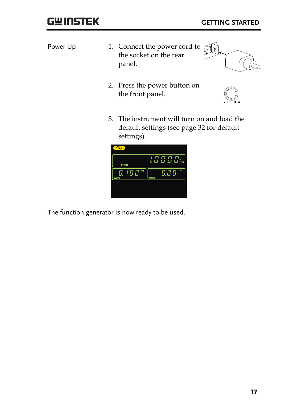 GW Instek AFG-2000 User Manual User Manual | Page 19 / 145