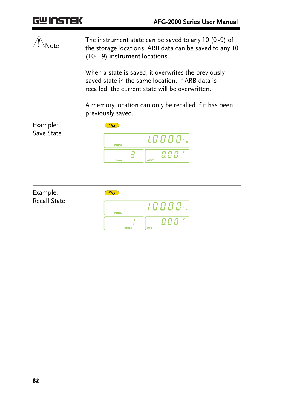 GW Instek AFG-2000 User Manual User Manual | Page 84 / 145
