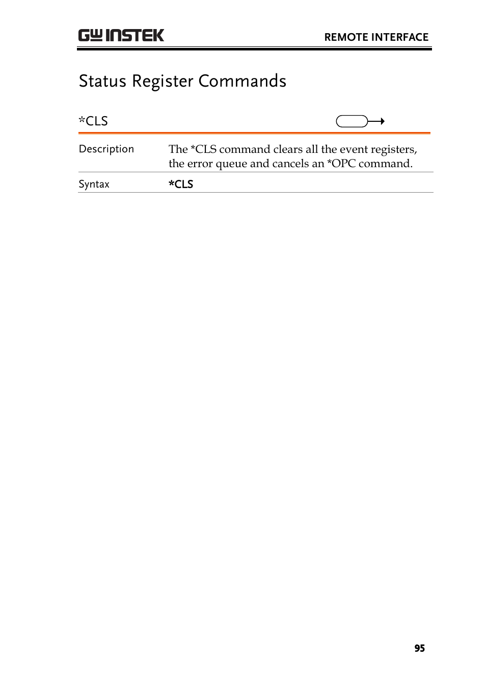 Status register commands | GW Instek AFG-2000 User Manual User Manual | Page 97 / 145