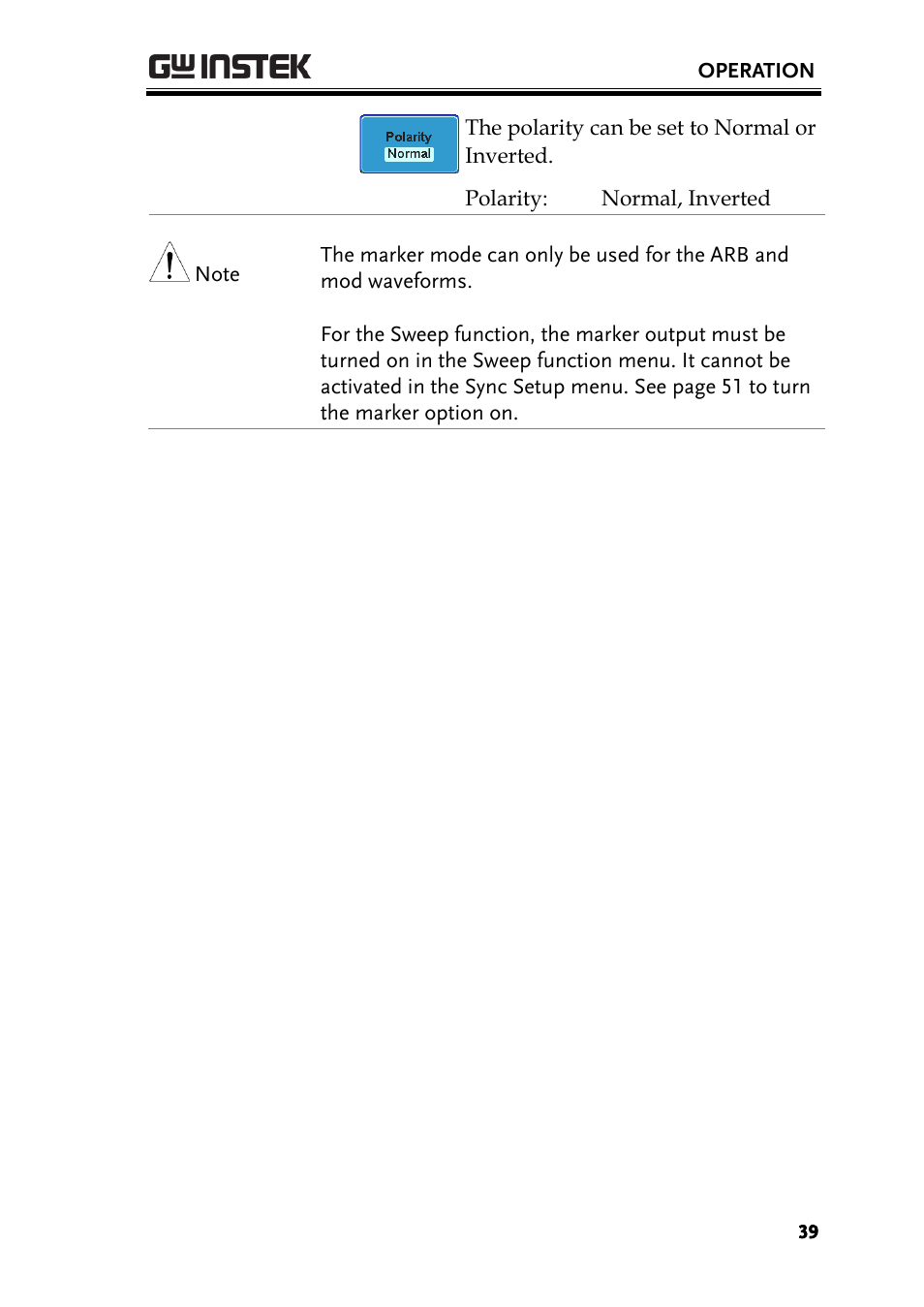 GW Instek AFG-100/200 Series User Manual User Manual | Page 39 / 82
