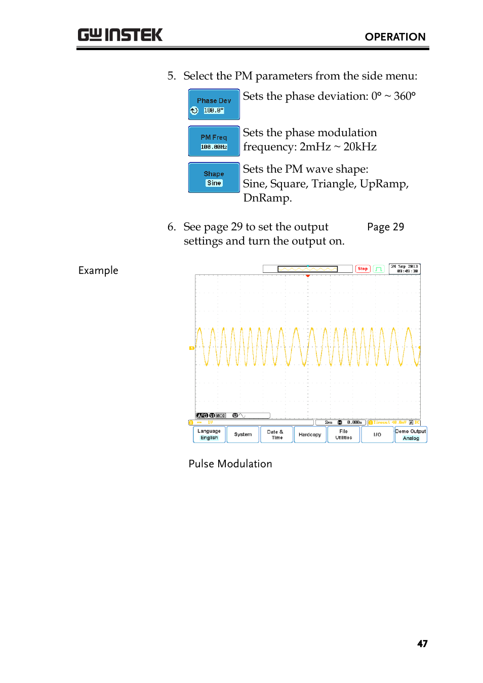 GW Instek AFG-100/200 Series User Manual User Manual | Page 47 / 82