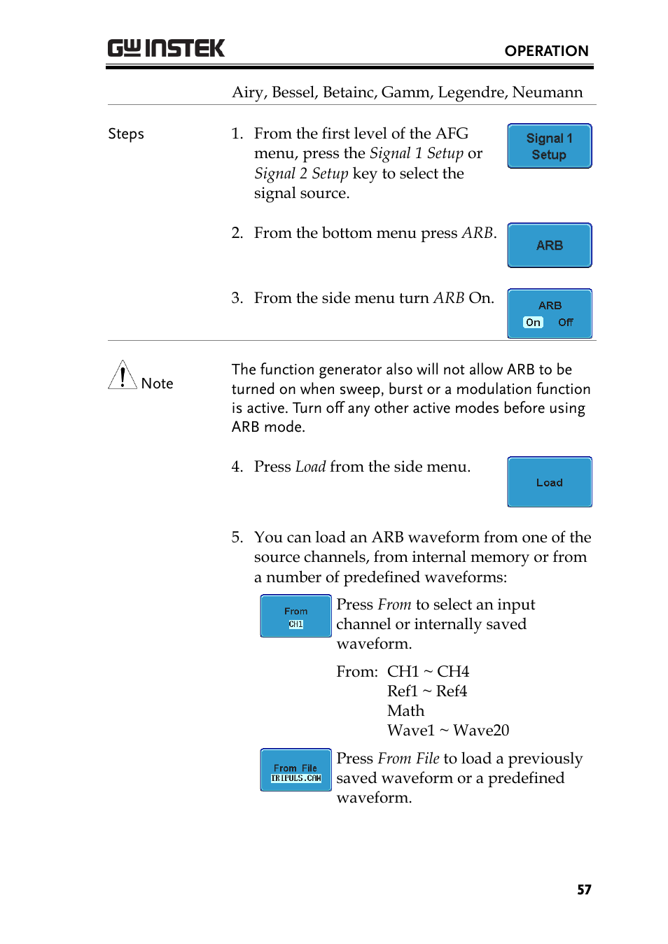 GW Instek AFG-100/200 Series User Manual User Manual | Page 57 / 82