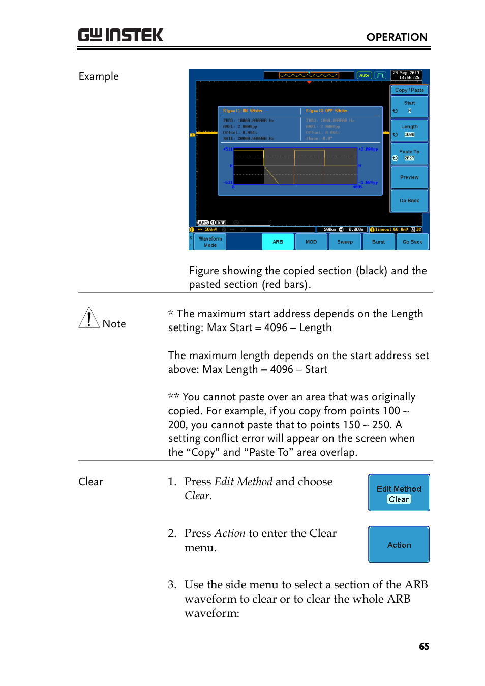 GW Instek AFG-100/200 Series User Manual User Manual | Page 65 / 82
