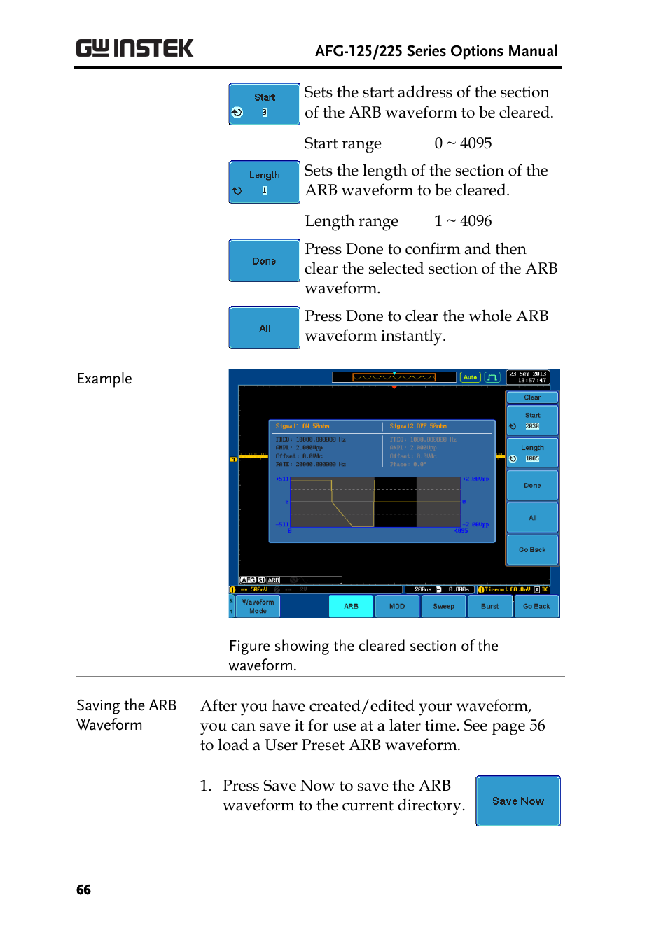 GW Instek AFG-100/200 Series User Manual User Manual | Page 66 / 82