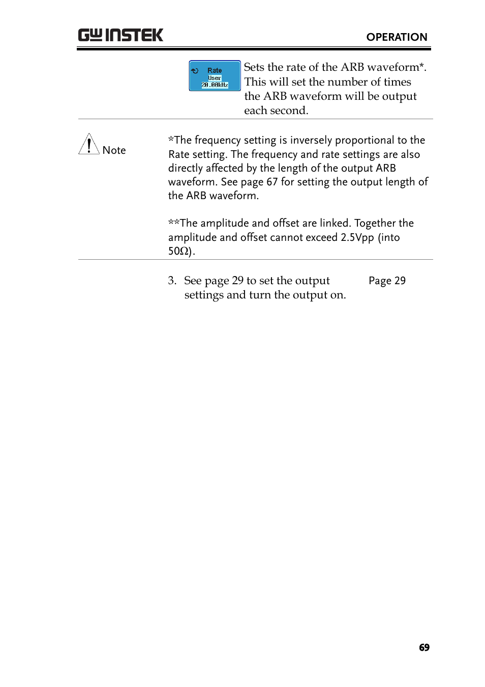 GW Instek AFG-100/200 Series User Manual User Manual | Page 69 / 82