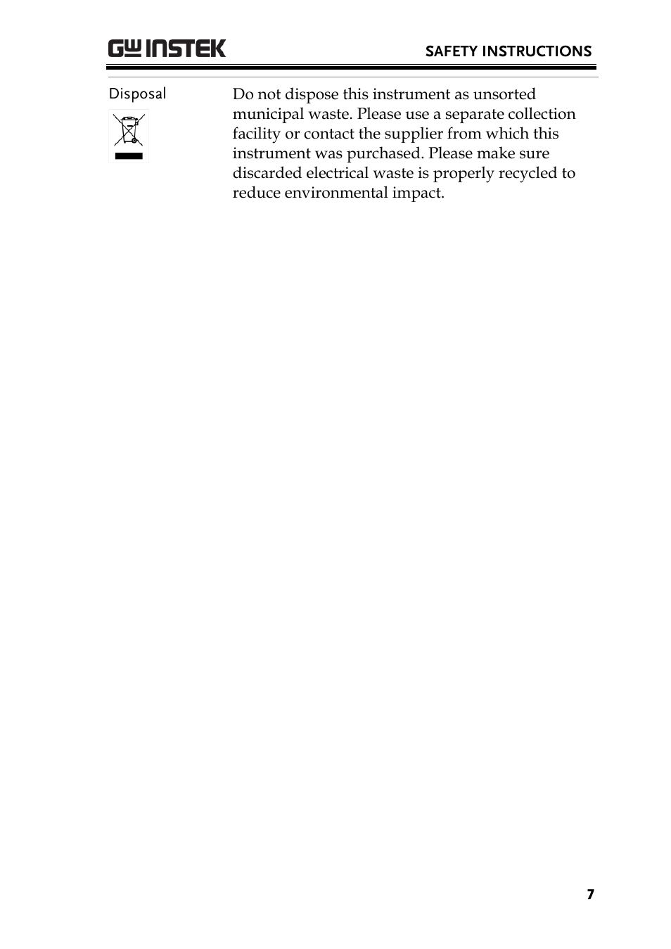GW Instek AFG-100/200 Series User Manual User Manual | Page 7 / 82