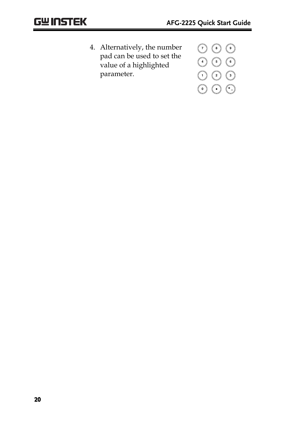 Afg-2225 quick start guide | GW Instek AFG-2225 Quick Start Guide User Manual | Page 22 / 56
