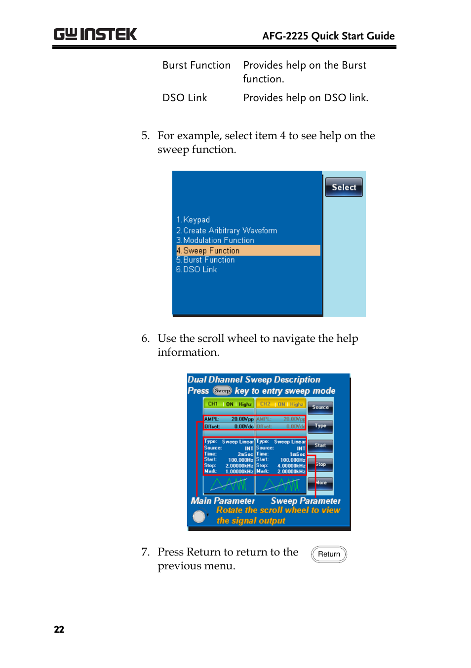 GW Instek AFG-2225 Quick Start Guide User Manual | Page 24 / 56
