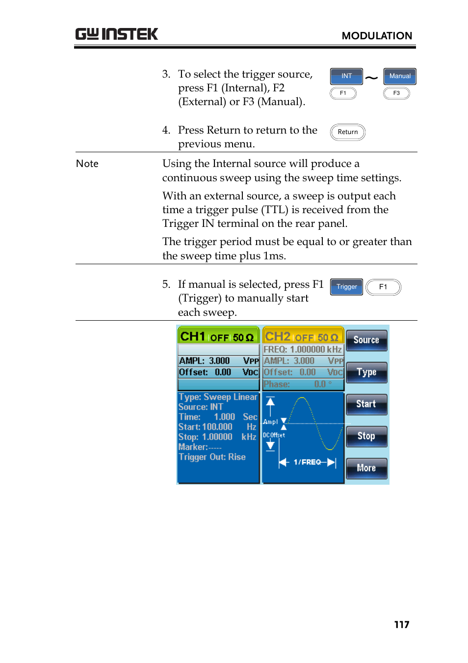 GW Instek AFG-2225 User Manual User Manual | Page 117 / 301