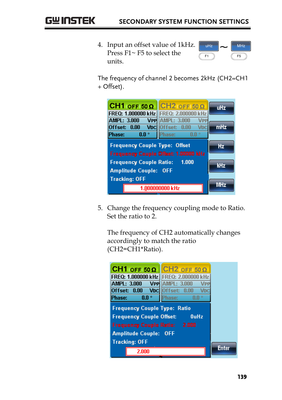 GW Instek AFG-2225 User Manual User Manual | Page 139 / 301